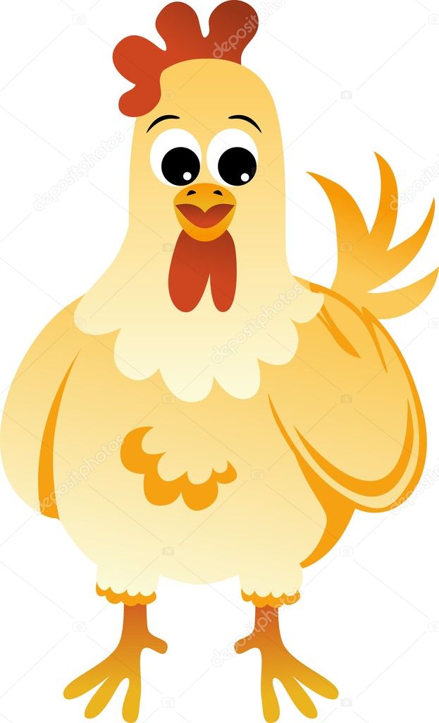 ilustração de clipart colorida de desenho de frango 7528056 Vetor