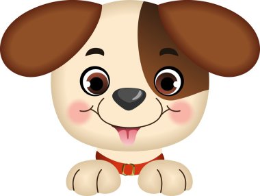 Dog peeking clipart