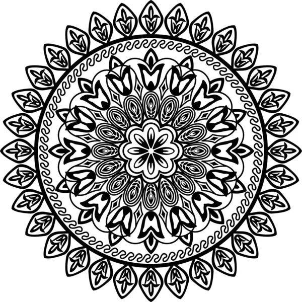 Геометрический цветочный круг — стоковый вектор