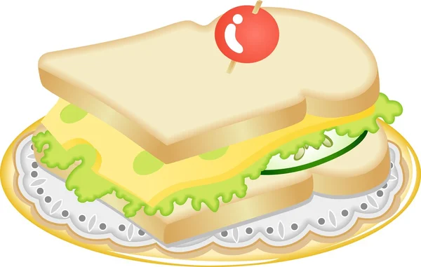 奶酪三明治 — 图库矢量图片#