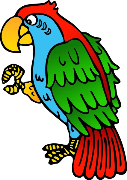 Papagaio bico amarelo — Vetor de Stock