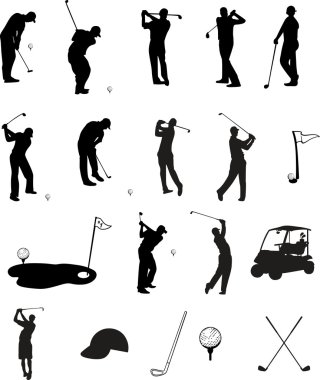 Golf Silhouettes clipart