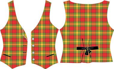 Plaid Vest clipart