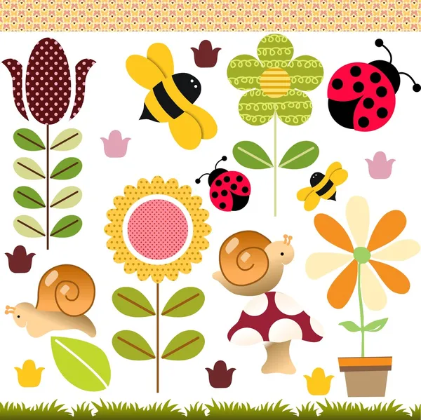 Spring Collage — Stock Vector