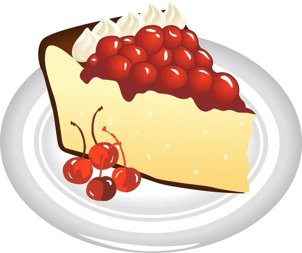 Tranche de gâteau au fromage — Image vectorielle