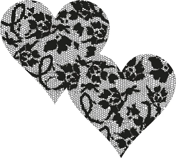 Hearts Lace — Stock Vector
