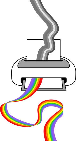 Skrivaren rainbow — Stock vektor