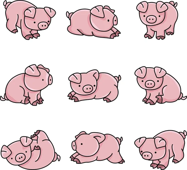 Bébés porcs — Image vectorielle