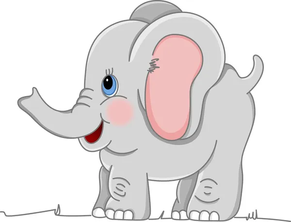 Gelukkig babyolifant — Stockvector