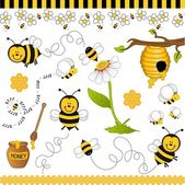 Digitale Bienen-Collage