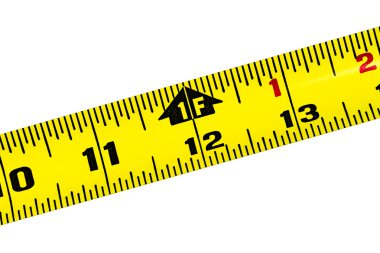 Tape Measure on White Background clipart