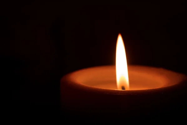 Simple Pillar Candle Flame — Stock Photo, Image