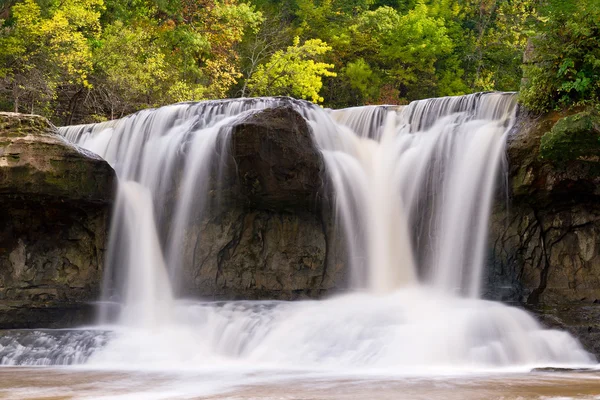 印第安纳州的上白内障瀑布 — 图库照片