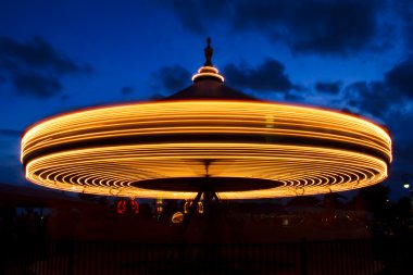 Carousel at Twilight clipart