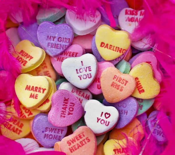 Caramelle cuore di San Valentino — Foto Stock