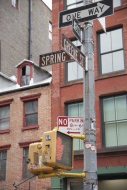 Soho, Spring St,Greene St, NYC clipart