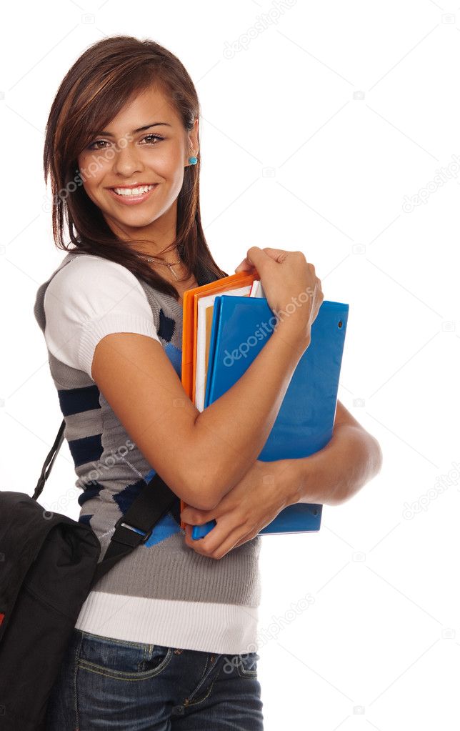 Young student going back to school college