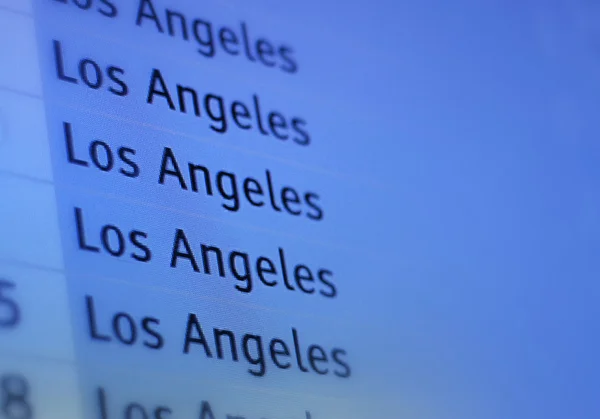 Aeroporto partida de voo para Los Angeles — Fotografia de Stock