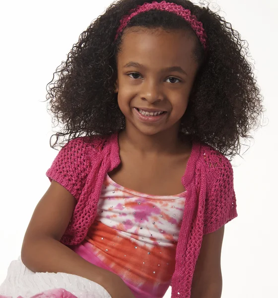 Carino poco afroamericano ragazza — Foto Stock