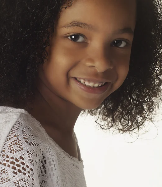 Linda menina afro-americana — Fotografia de Stock