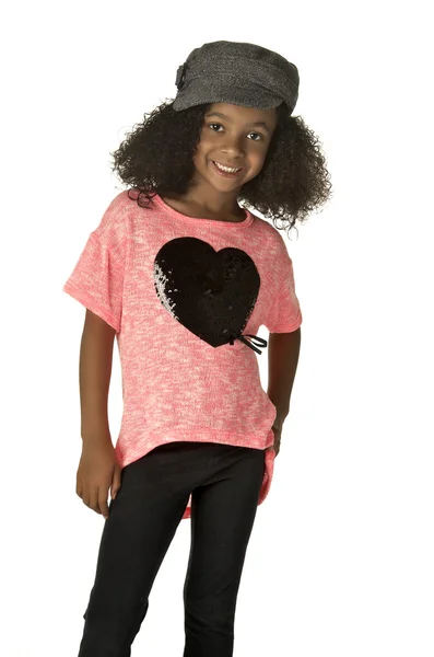 Söt liten afrikansk-amerikansk flicka — Stockfoto