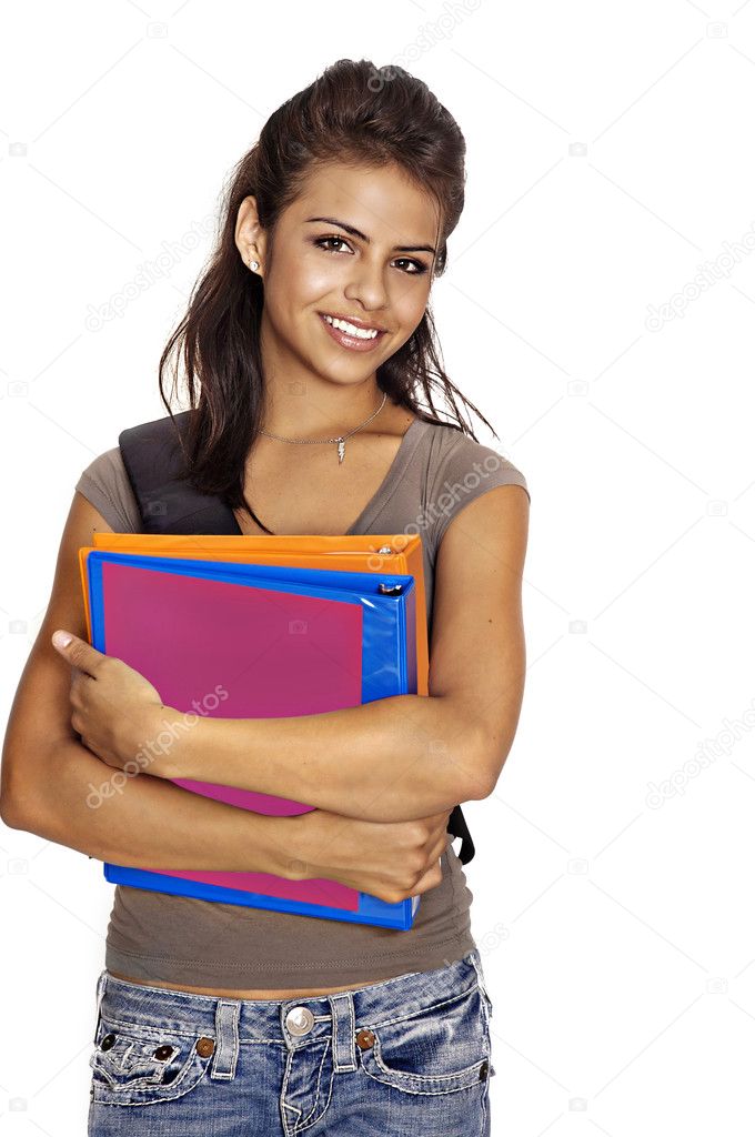 Smiling college student