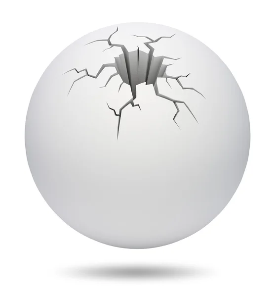Cracked sphere — Stock Photo, Image