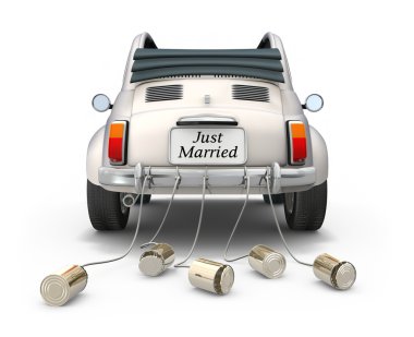 Just married clipart