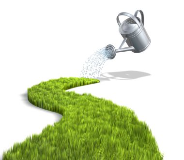 Watering can-watering grass clipart