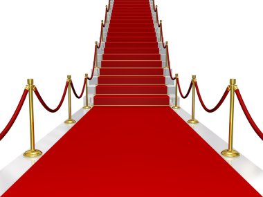 Red carpet with stair