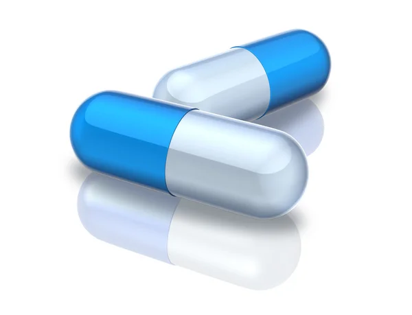 Modré pilulky — Stock fotografie