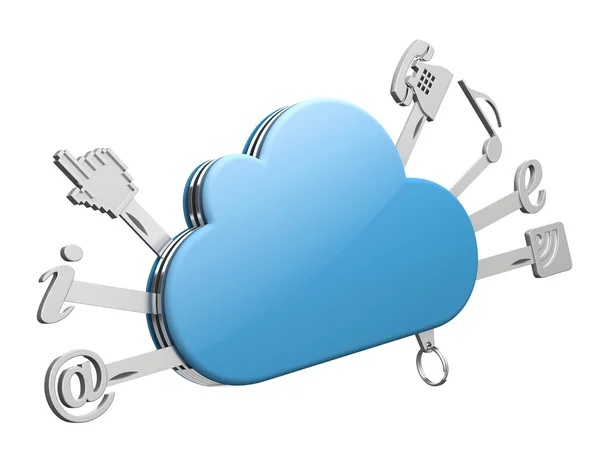 Concetto di cloud computing Fotografia Stock