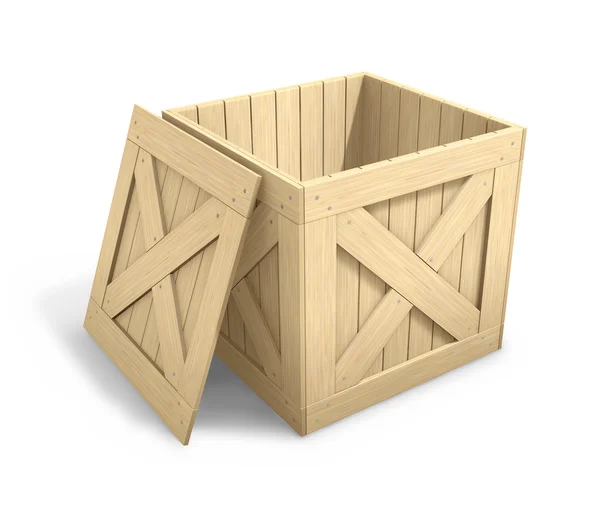木製の箱を開く — ストック写真