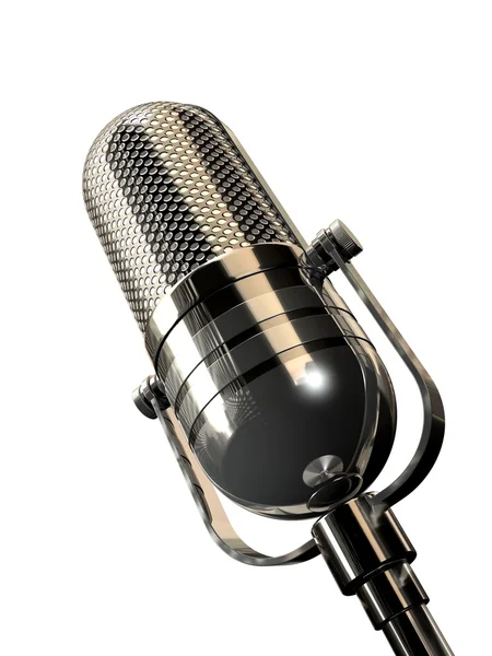 Microfone retro redondo — Fotografia de Stock