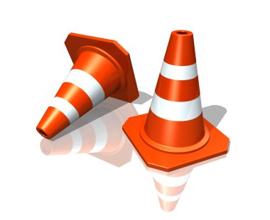 Traffic cones clipart