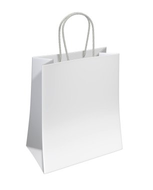 White Shopping Bag clipart