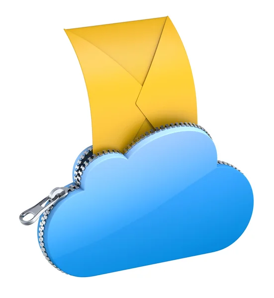 Brief in de cloud — Stockfoto