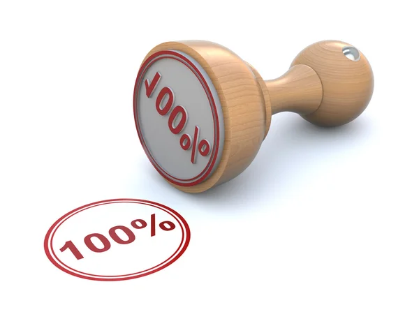 Rubber stamp - 100% — Stock Photo, Image