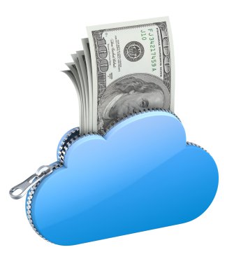 Money in the cloud clipart