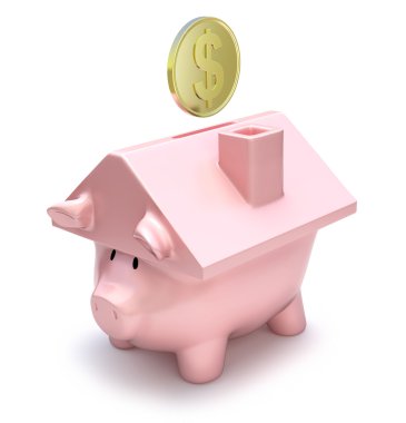 Savings for a house clipart