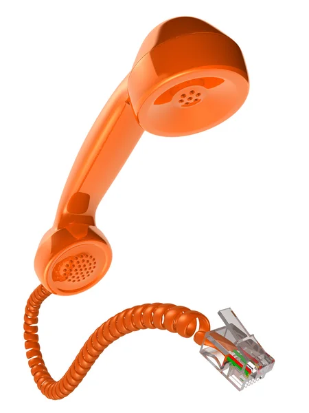 Receptor de telefone laranja — Fotografia de Stock