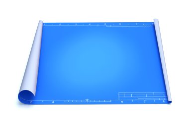 Empty blueprint clipart