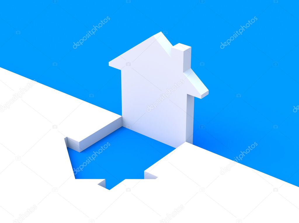 Concept with house shape