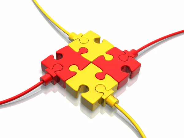 Puzzle plugs — Stock Photo, Image