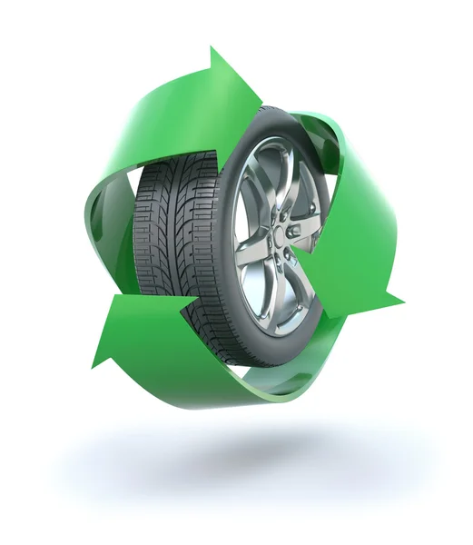 Recycling-Reifen — Stockfoto