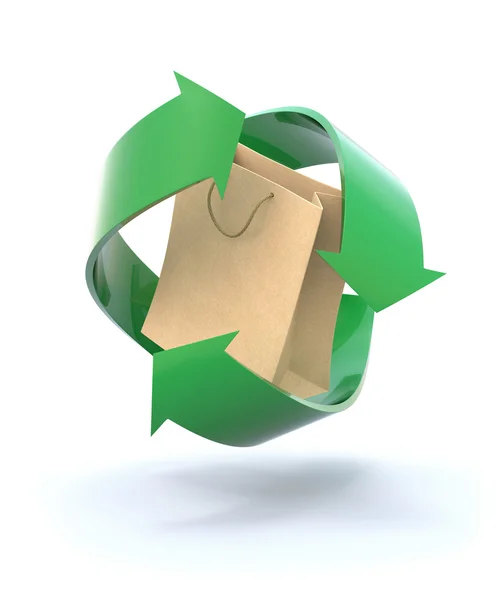 Saco de compras reciclado — Fotografia de Stock