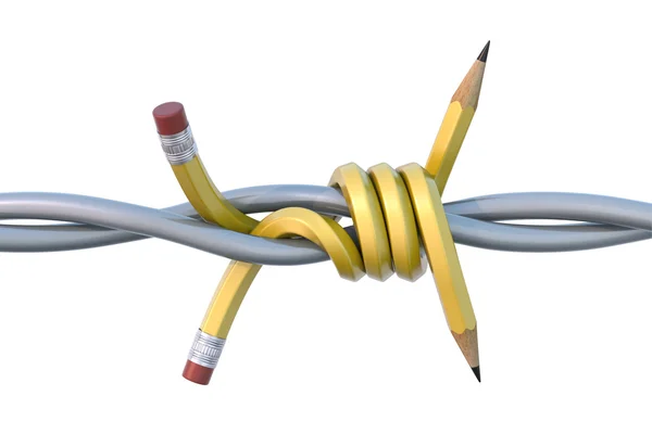 Barbed pencil — Stock Photo, Image