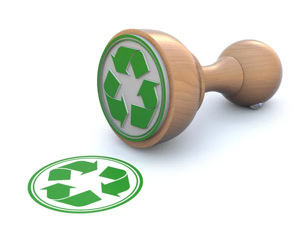 Rubber stamp-recyclable — Stock Photo, Image