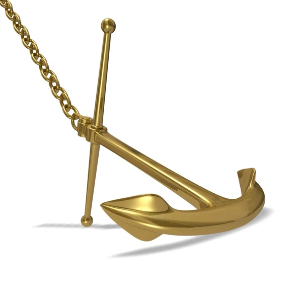 Golden anchor — Stockfoto