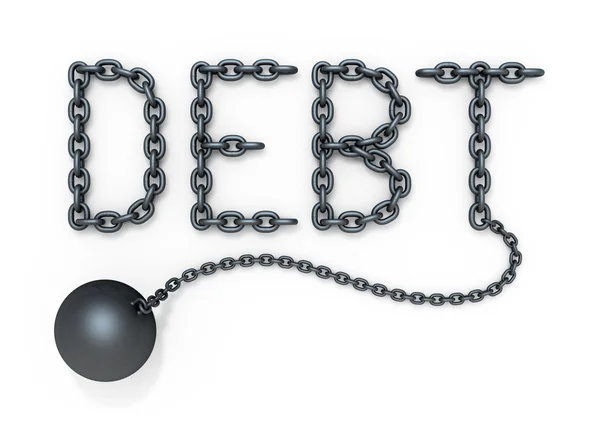 Concetto di debito — Foto Stock